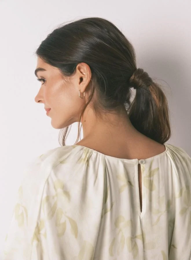 women'secret  Long printed nightgown with wide sleeves for Women | Best Price UAE